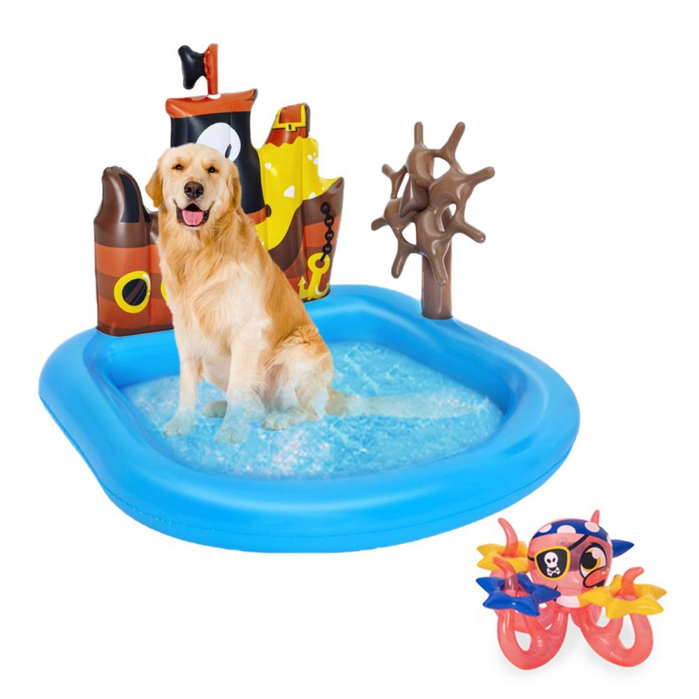 Inflatable Swim Pool Cruise Ship Shaped Thickened Ocean Ball Pool Water Play Bathtub For Indoor Swim Pool Outdoor Ball Pit