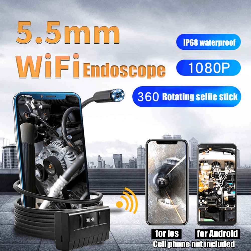Measurement WiFi Borescope Endoscope 1080P HD 3.5m 6LED Inspection Camera Waterproof Maintenance Visual For Android