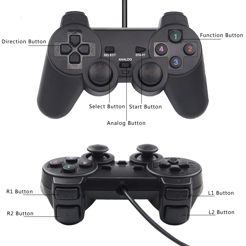 Mando con cable USB para Raspberry Pi 4, Control de Joystick para PC, ordenador portátil, almohadilla de juego, Joypad para RPI 3B/Win7/8/10