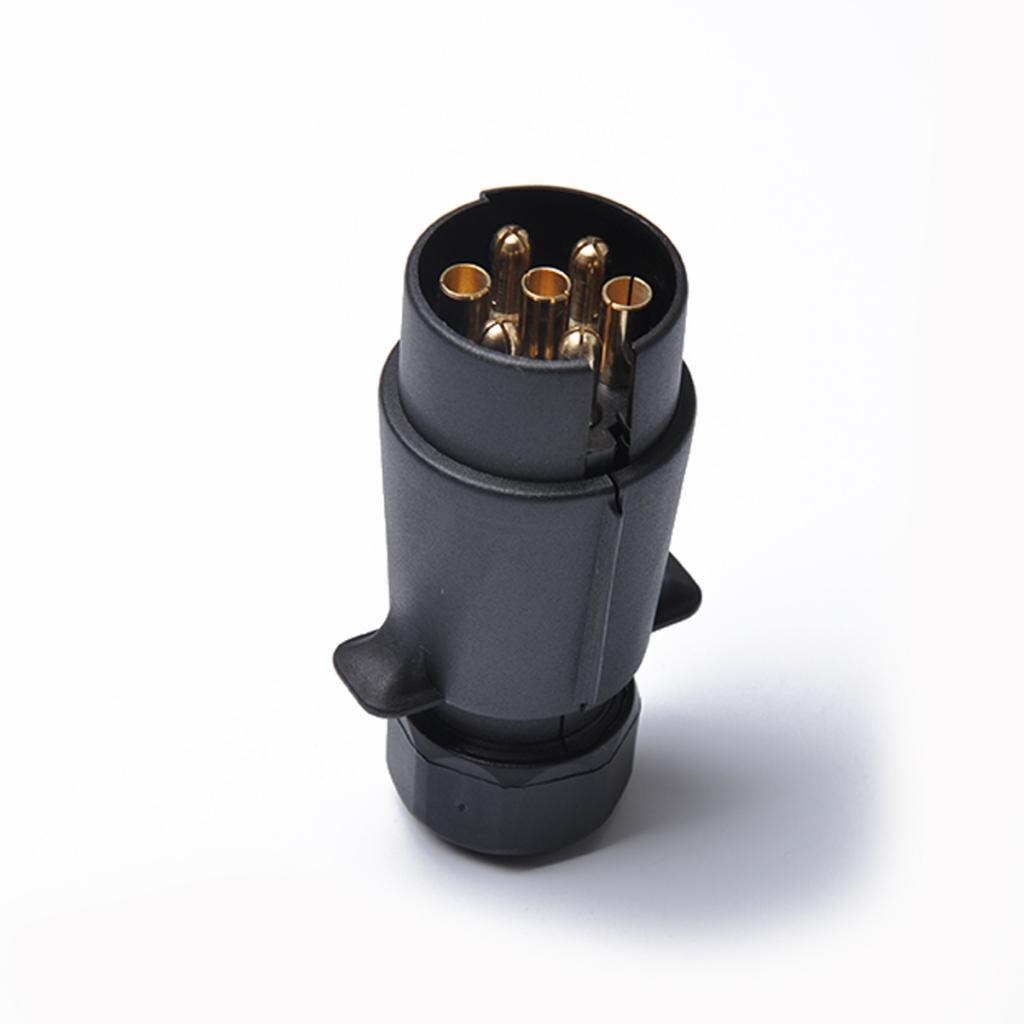 MagiDeal Round 7 Way Trailer Plug Socket Connector High Performance