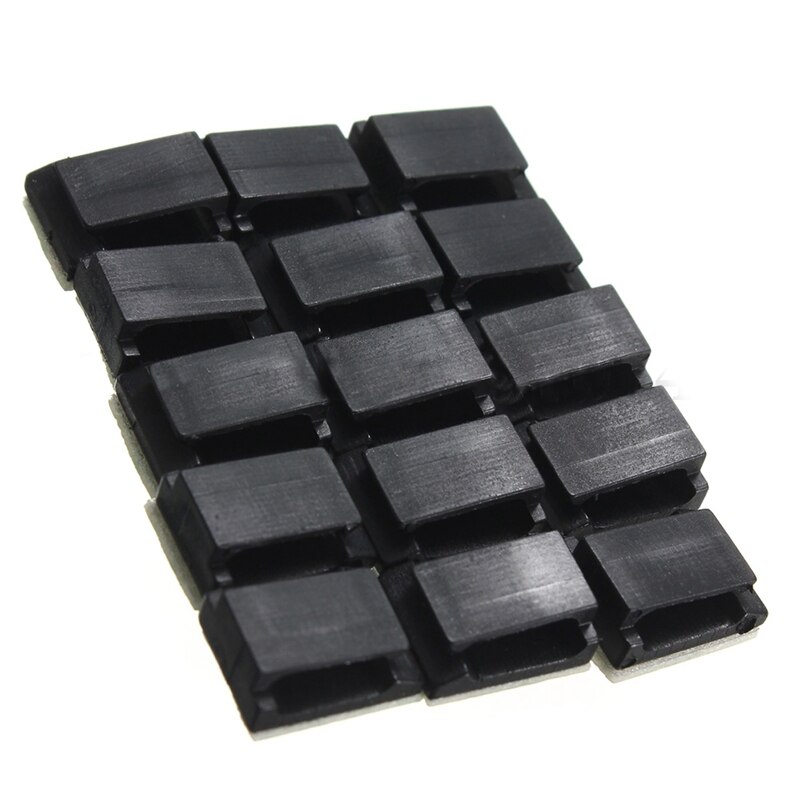 30x Cable holder Cable clip Cable clamp Self-adhesive black