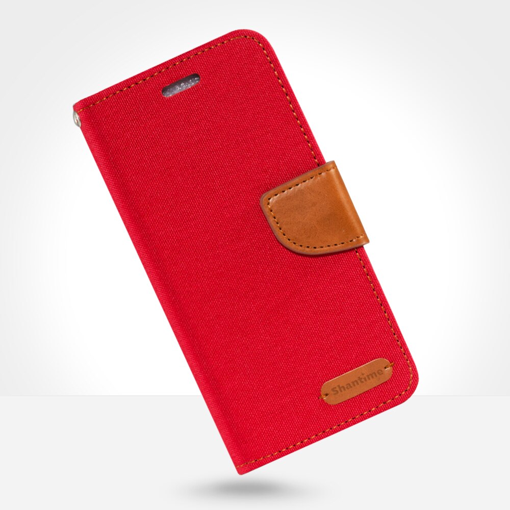 Pu Leather Flip Case Voor Wiko Y82 Business Case Voor Wiko Y82 Kaarthouder Siliconen Fotolijst Case Wallet Cover: Red