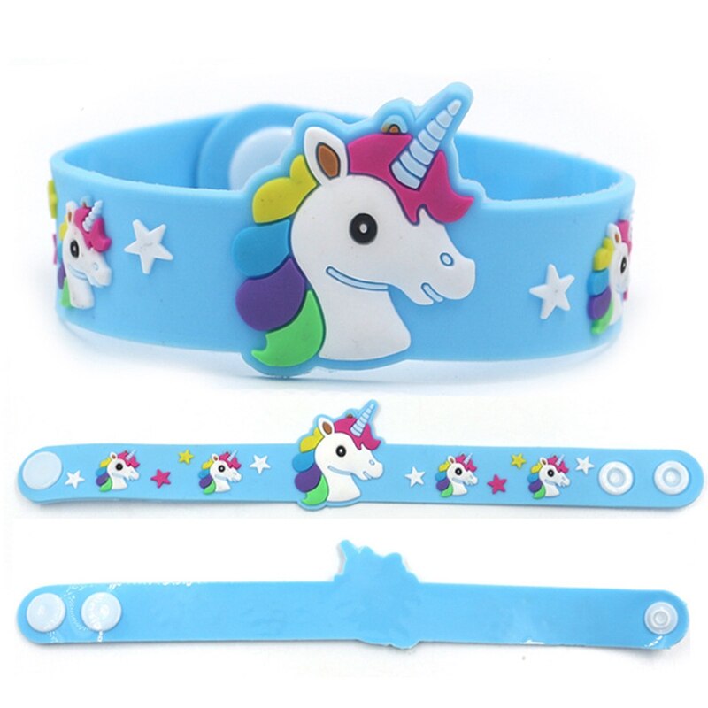 Kid Kinderen Meisje Jongen Ster Afdrukken Kleurrijke Eenhoorn Polsband Flexibele Wrap Slap Armband Dier Enfant Bangle