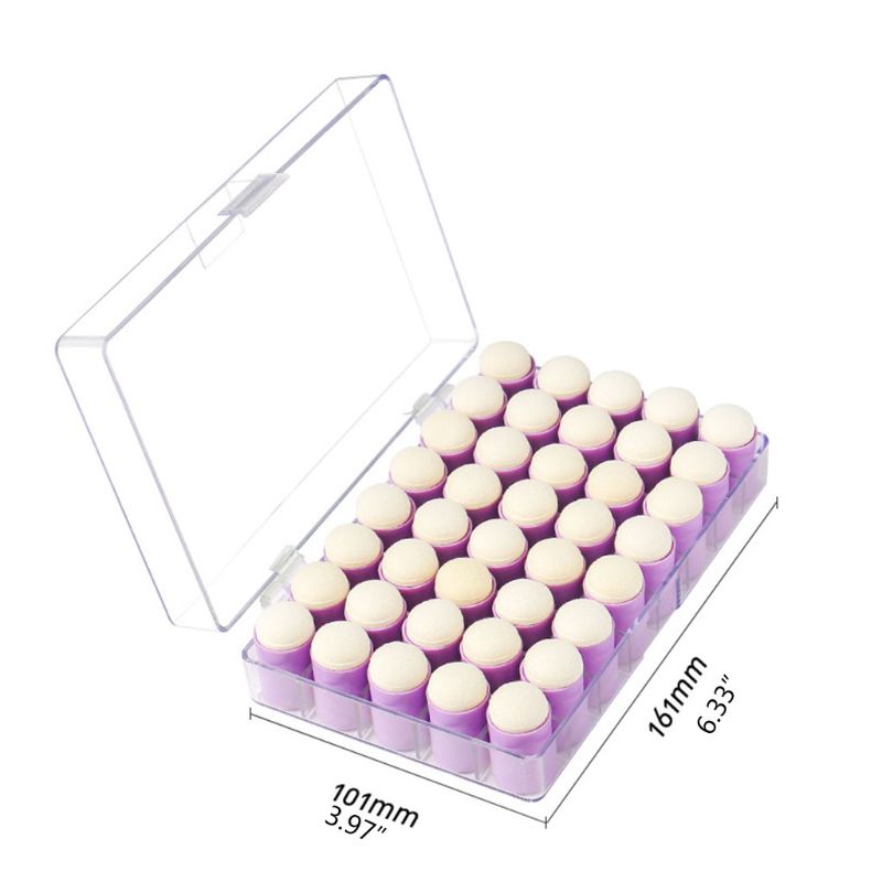 40 Pack of Finger Sponge Daubers with Storage Case for Painting Art Ink Crafts