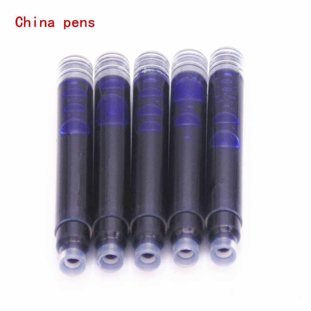 688 Student Finance Office Fine Nib fountain Pen: 5pcs ink Blue