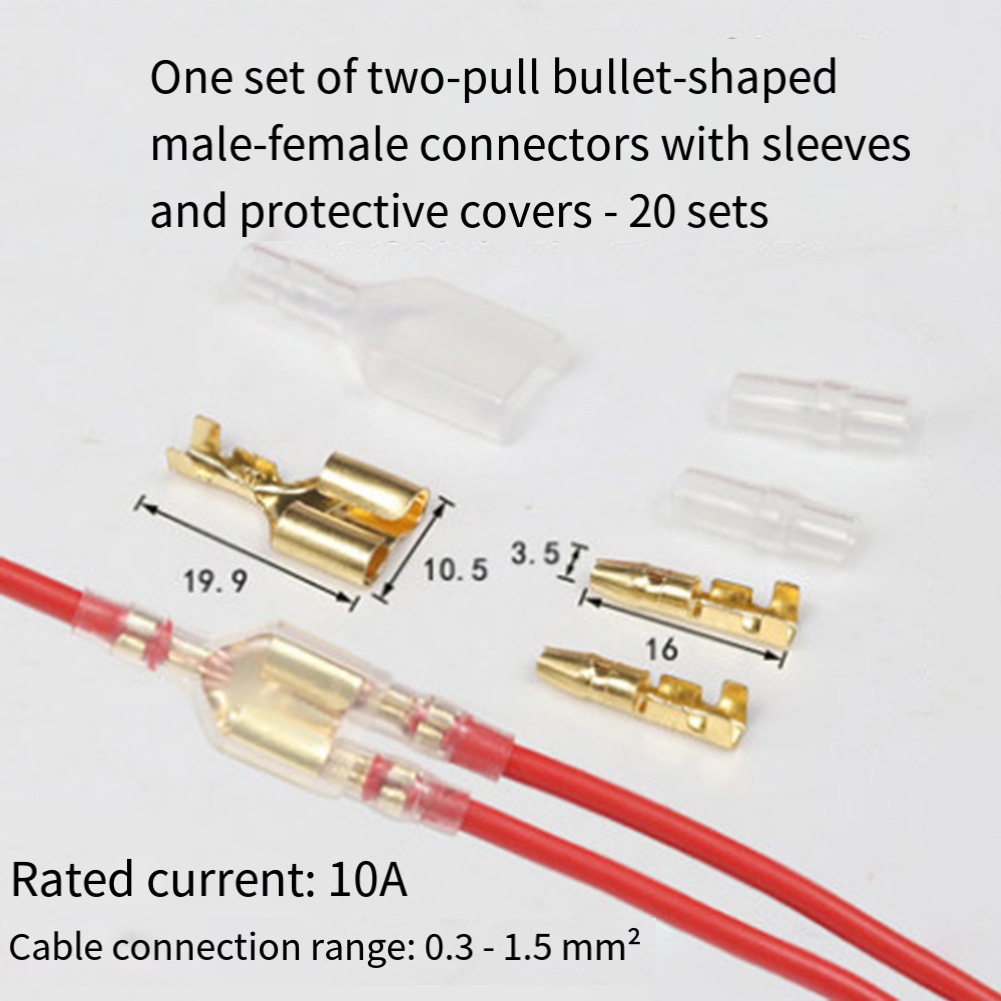 3,5 mm connector Auto-elektrische draadconnector Eenvoudige installatie Langdurige prestaties voor autobedrading