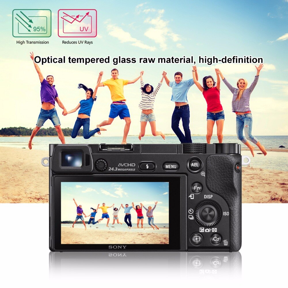PULUZ voor Sony A6000/A6300/A6500 Camera 2.5D 0.3mm Gebogen Rand 9 H Oppervlaktehardheid Gehard Glas LCD Screen Protector