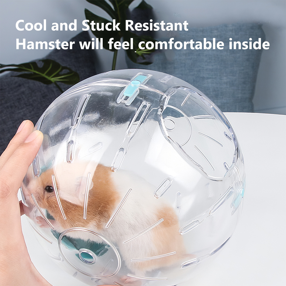 Hamster treningsball 6.3 tommer klar hamster løpeball kjæledyr gnager mus joggeball leketøy hamster gerbil rotte treningsballer