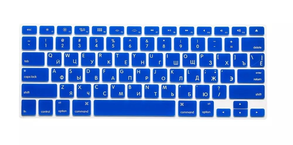 Russische Silikon UNS Tastatur Silikon tastatur abdeckung für Apfel macbook Luft Profi Retina 13 15 17 für Mac buch Laptop haut: Blau
