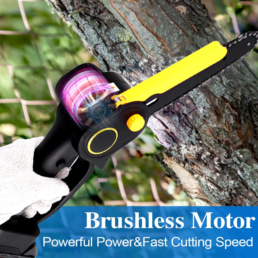 6/8 Inch Brushless Electric Saw For 18V Makita Battery Cordless Handheld Pruning Chainaw Portable Woodworking Power Tool