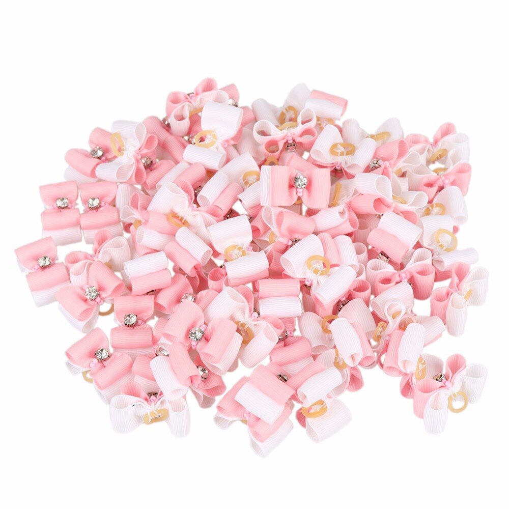 Kleine Hunde Haar BöGen Haustier Welpen Zubehör Yorkshire Für Haustiere Haar Clips Körperpflege Tisch BöGen animaux accessoires chien Stock