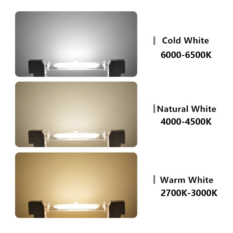R7S Dimmbare COB LED Lampe Birne Glas Rohr für Ersetzen Halogen Licht Spot Licht 78mm 118mm AC110V 230V 6W 10W Energiesparende