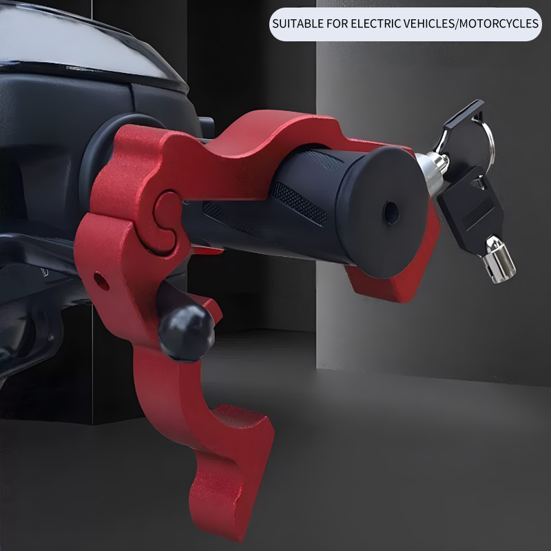 Blocco manubrio moto Maniglia freno manubrio Blocco solido Imitando Ruba Blocco Tirare Asta ATV Dirt Street Bikes Antifurto