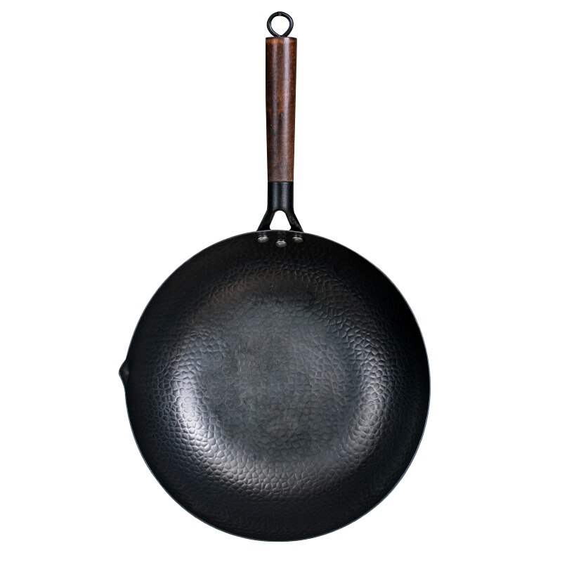 Ijzeren Wok Traditionele Kookgerei Ijzeren Wok Non-stick Pan Non-Coating Pan: without lid