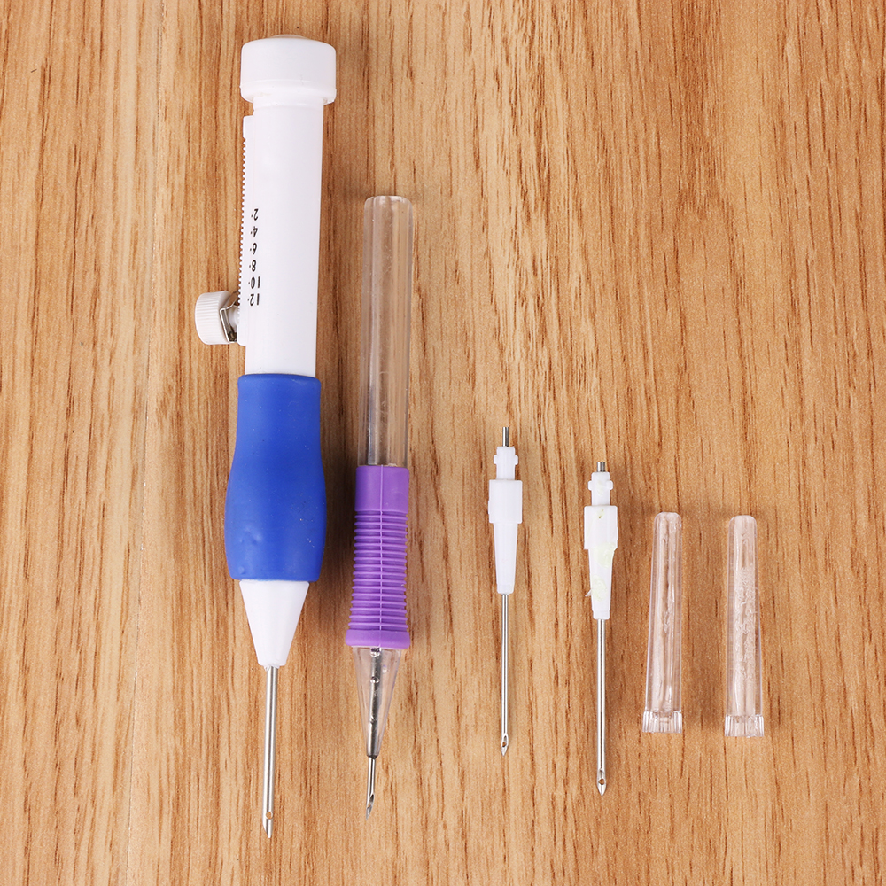 9x Embroidery Punch Needle Kit Stitching Tool Set Magic Embroidery Needle Pen Weaving Tool Knitting Sewing Tools for DIY Sewing