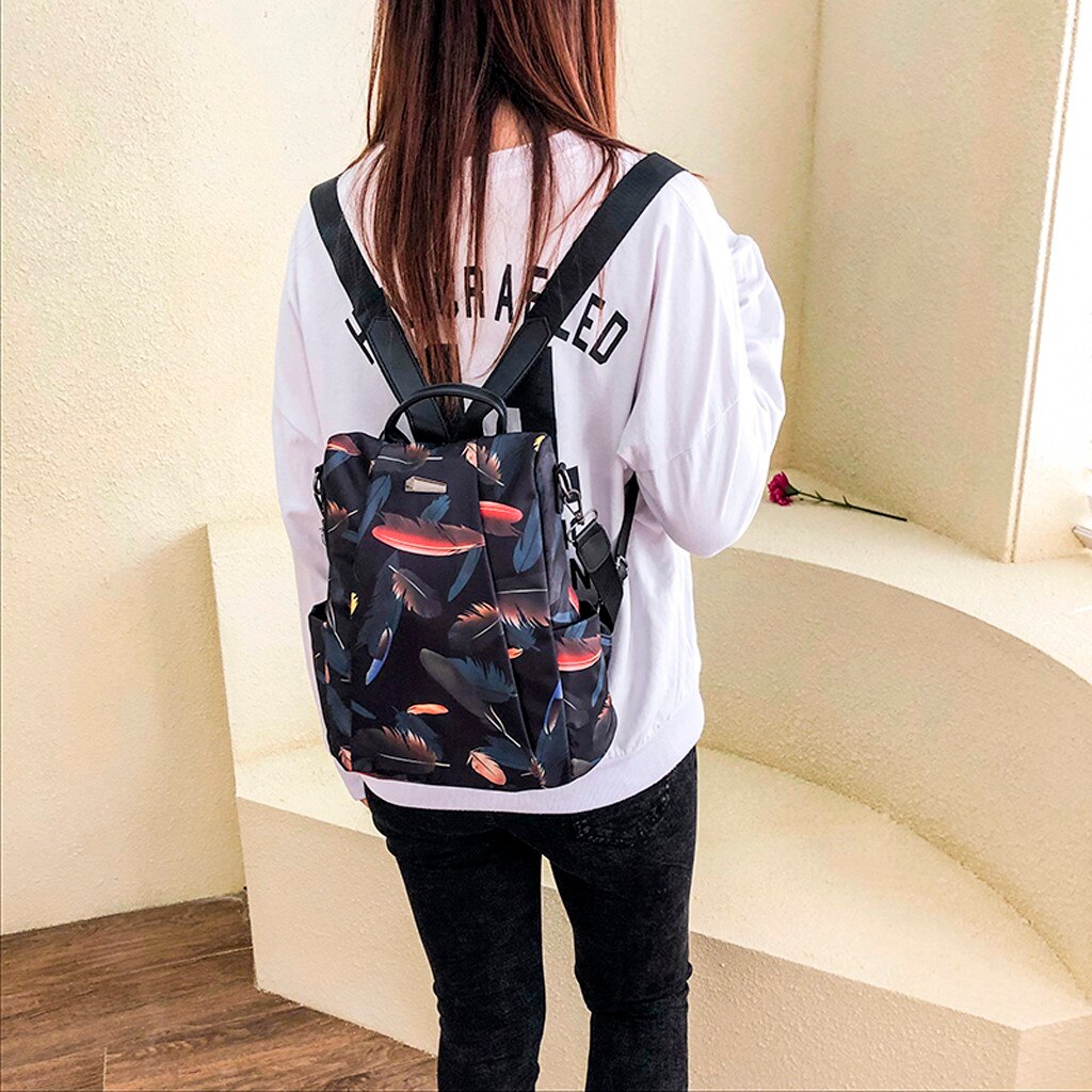 Frauen einstellen Rucksäcke PU Leder Schule Tasche Pro Mädchen lässig Stil multifunktional groß Kapazität Denim Rucksack#317