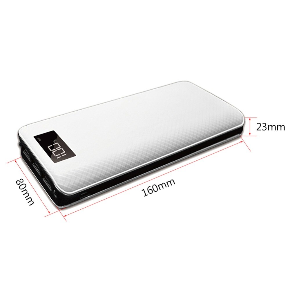 3 USB Port DIY 8x18650 Battery Power Bank Case Shell LED Light LCD Screen Display DIY Powerbank Box Holder Case