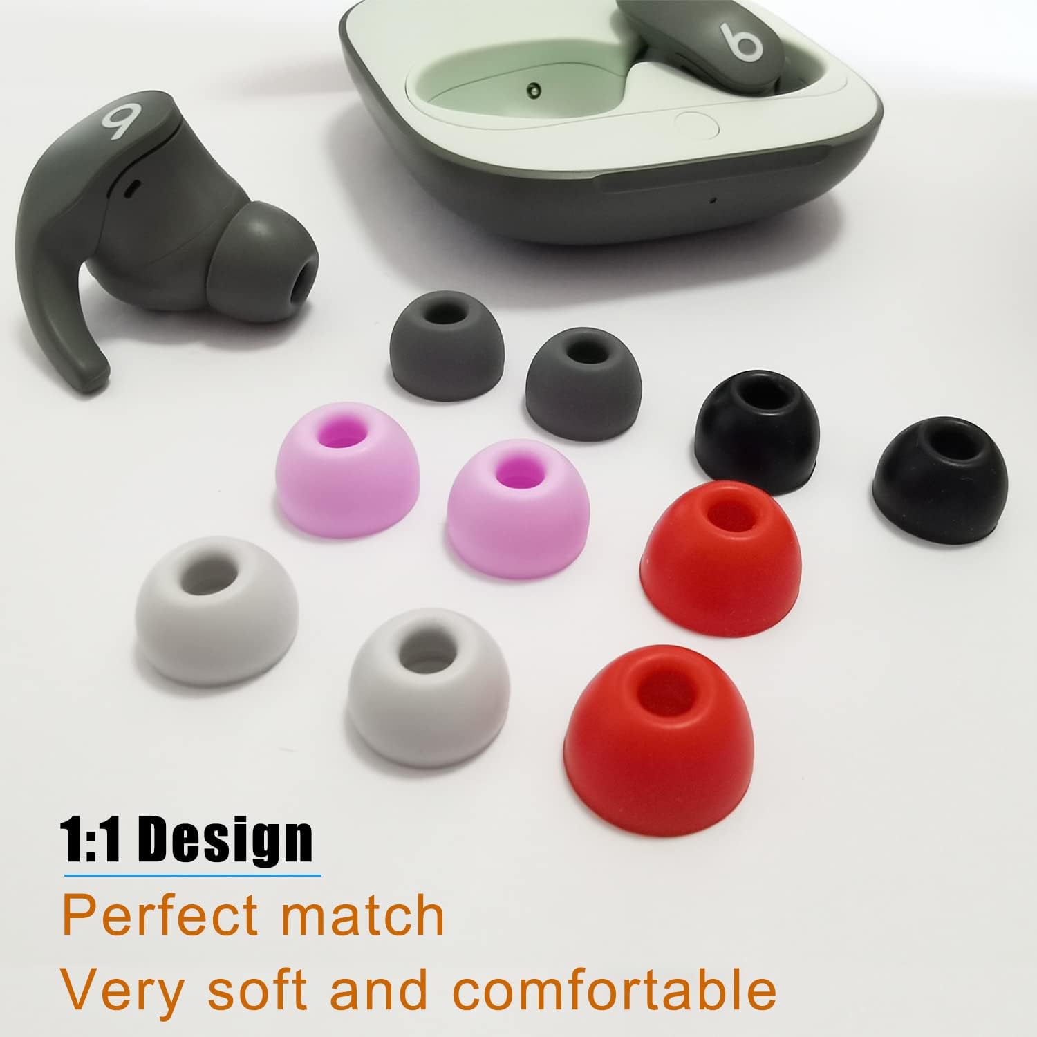 Silikon Ohr stöpsel für schlägt passen Profi Ersatz spitzen für schlägt passen Profi/schlägt Studio Knospen Ohrhörer 6 Paar lms