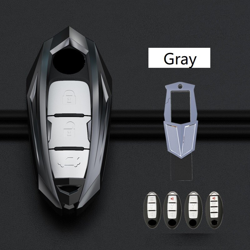 Metal bilfjernbetjening nøglecover til nissan qashqai  j10 j11 x- trail  t31 t32 kicks tiida pathfinder murano note juke