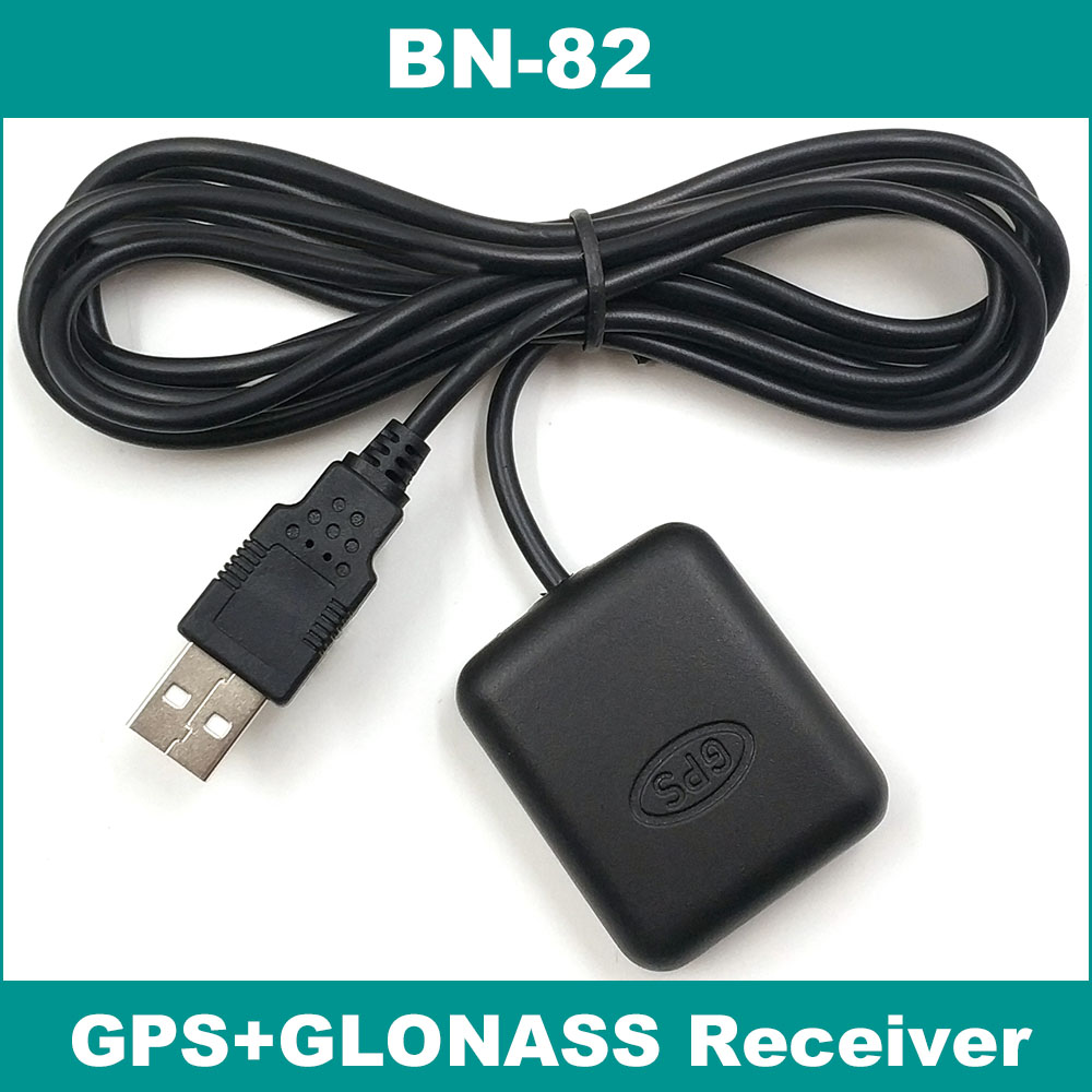 USB GLONASS GPS ontvanger Dual GNSS ontvanger module antenne, FLASH, laptop PC, 1.5 m, BN-82, beter dan BU-353S4