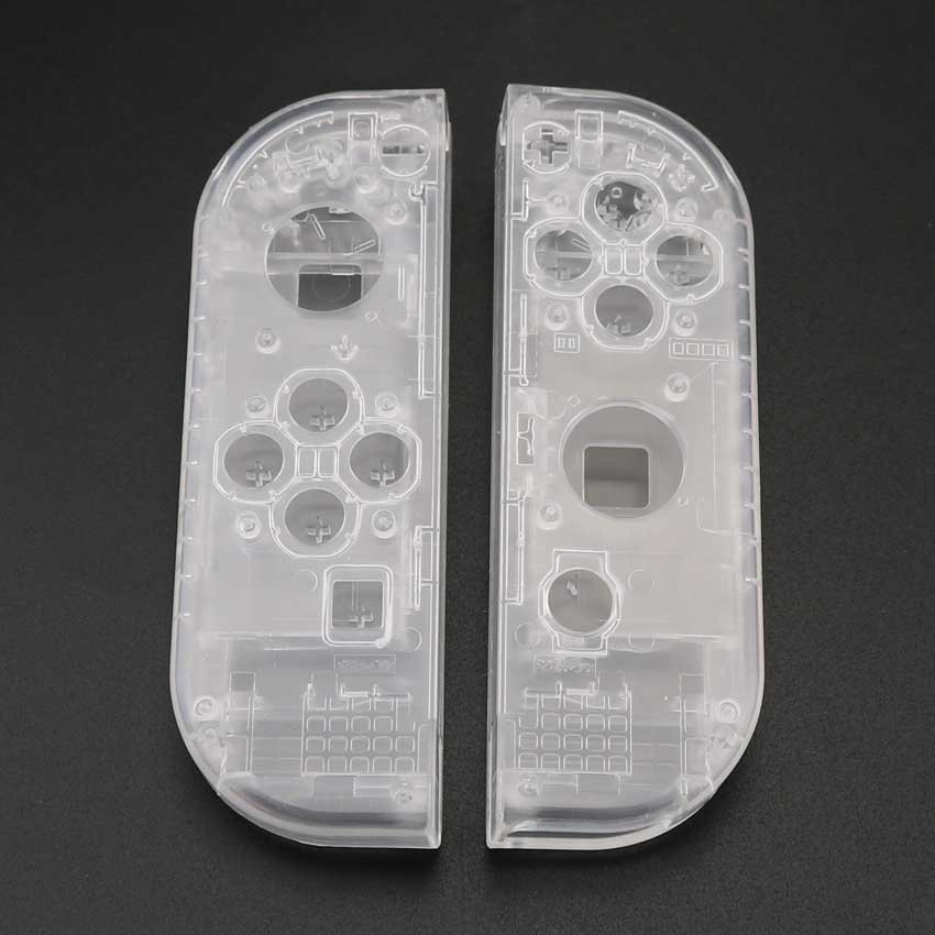 YuXi Clear White Plastic L R Housing Case Cover for Nintend Switch NS NX Joy Con Console Shell Replacement Parts