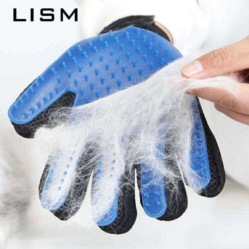 Haustier Hund Katze Pflege Haar Entferner Handschuh Ebene Kamm Haar Wolle Reinigung Handschuhe Pinsel Für Katzen Massage Werkzeug Hunde Haustiere zubehör