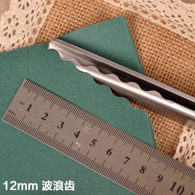 Dressmaking Pinking Shears Fabric Crafts Zig Zag Cut Lace Scissors: 12mm wave tooth