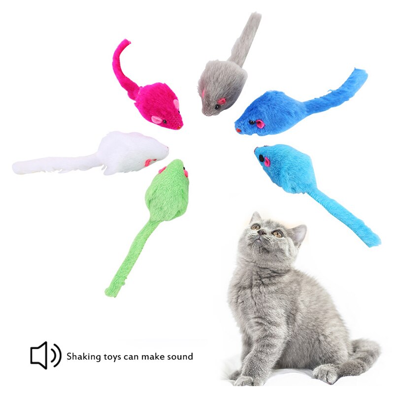 Funny Interactive Plush Cat Toys Catnip Toys Pet Mouse Chewing Toy Teeth Grinding Cat Teaser Toy Animal Products Random Color