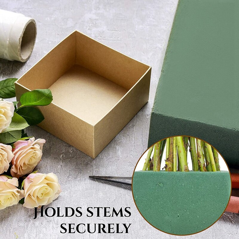 Bloques de espuma para flores, paquete de flores, floristería, suministros para flores artificiales, decoración de plantas, 6 piezas
