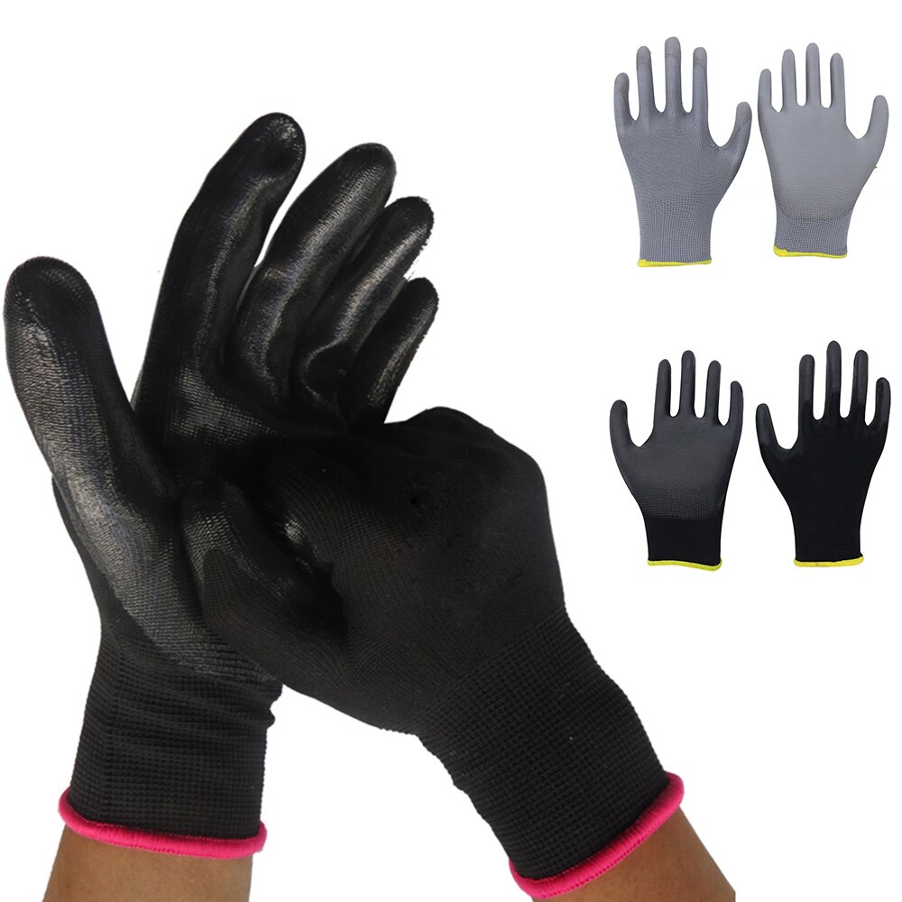Safety Work Gloves Dust-free Electronic Nylon Rubber Dipping Coating Precise Assembling Comfortable Anti-static