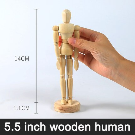 Holz Mannequin Hand Zeichnung Skizze Modell Puppe Mit Stand Beweglichen Gliedmaßen Menschliches Künstler Modell Hause Figuren Miniaturen Dekor: hölzern Mensch 1