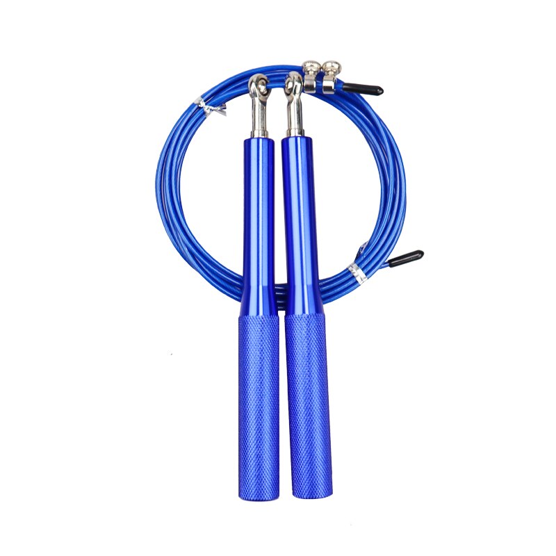 3 Meters Jump Rope Wire Ropes Adjustable Speed Skipping For Gym Workout Fitness Equipment Fit Jump Rope Exercise Competition: Blue