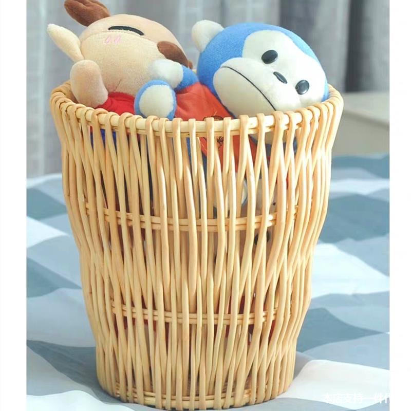 Rotan Prullenbak Wilg Huisvuilemmer Speelgoed Organizer Woonkamer Badkamer Prullenbak Home Decoratie