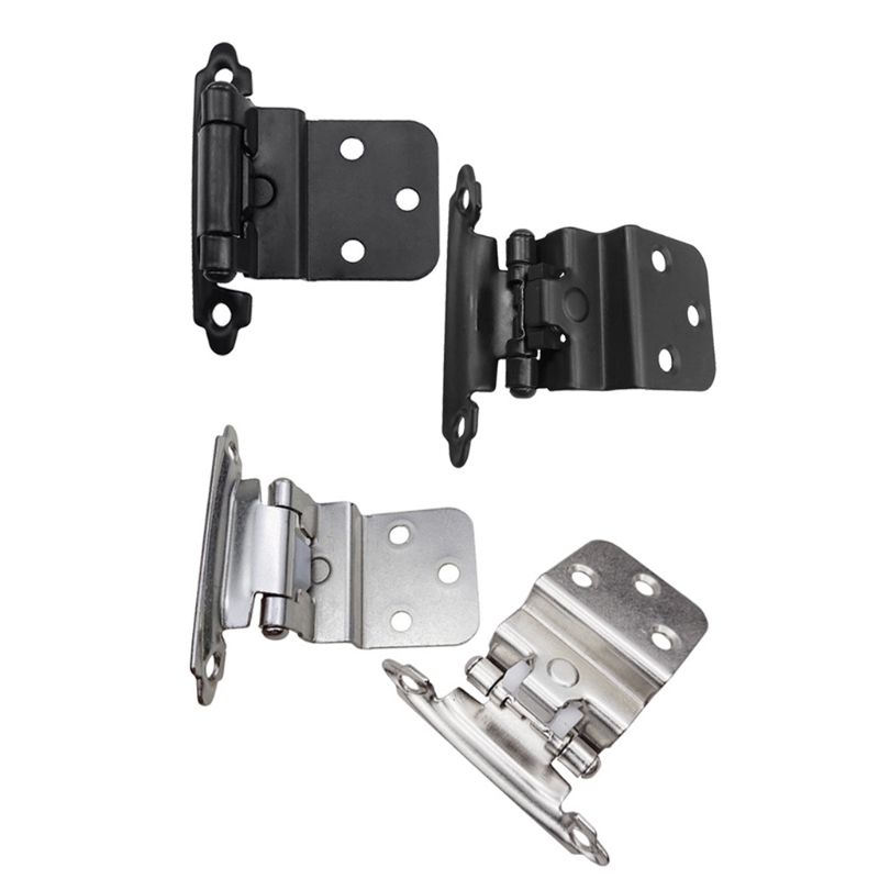 30Pcs Kitchen Cabinet Door Hinges Face Frame Matte Black Self Closing Furniture Cupboard Hinges Hardware