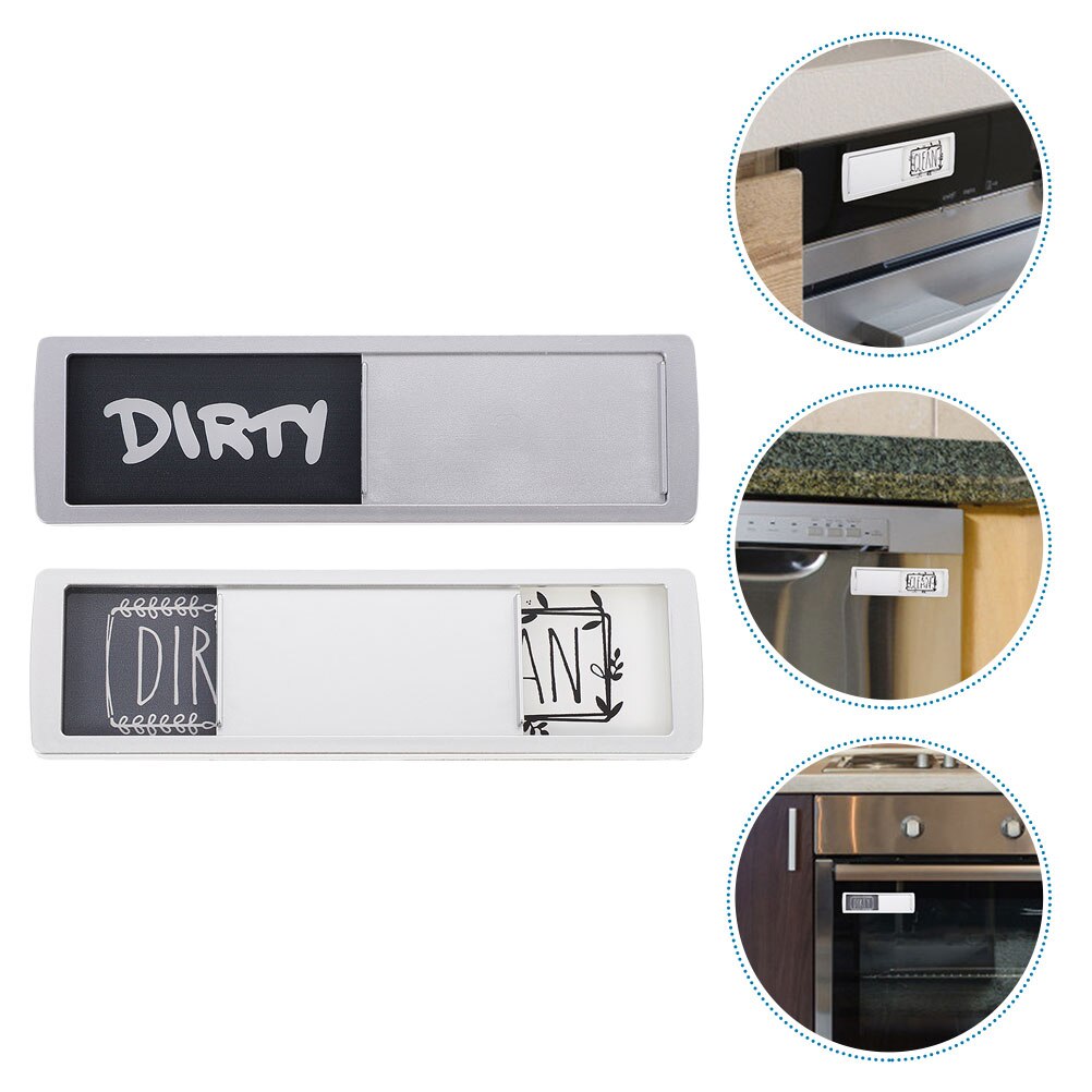2 Sets Dishwasher Clean Magnet Sign Sliding Magnet Sign Dirty Clean Magnetic Sign: Default Title