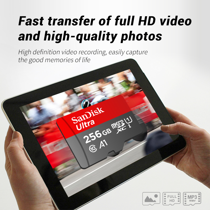 Original SanDisk Micro SD Card C10 32GB 64GB 128GB 256GB 512GB Up to 150MB/s Microsd Memory Card 1TB A1 Flash TF Card for Phone