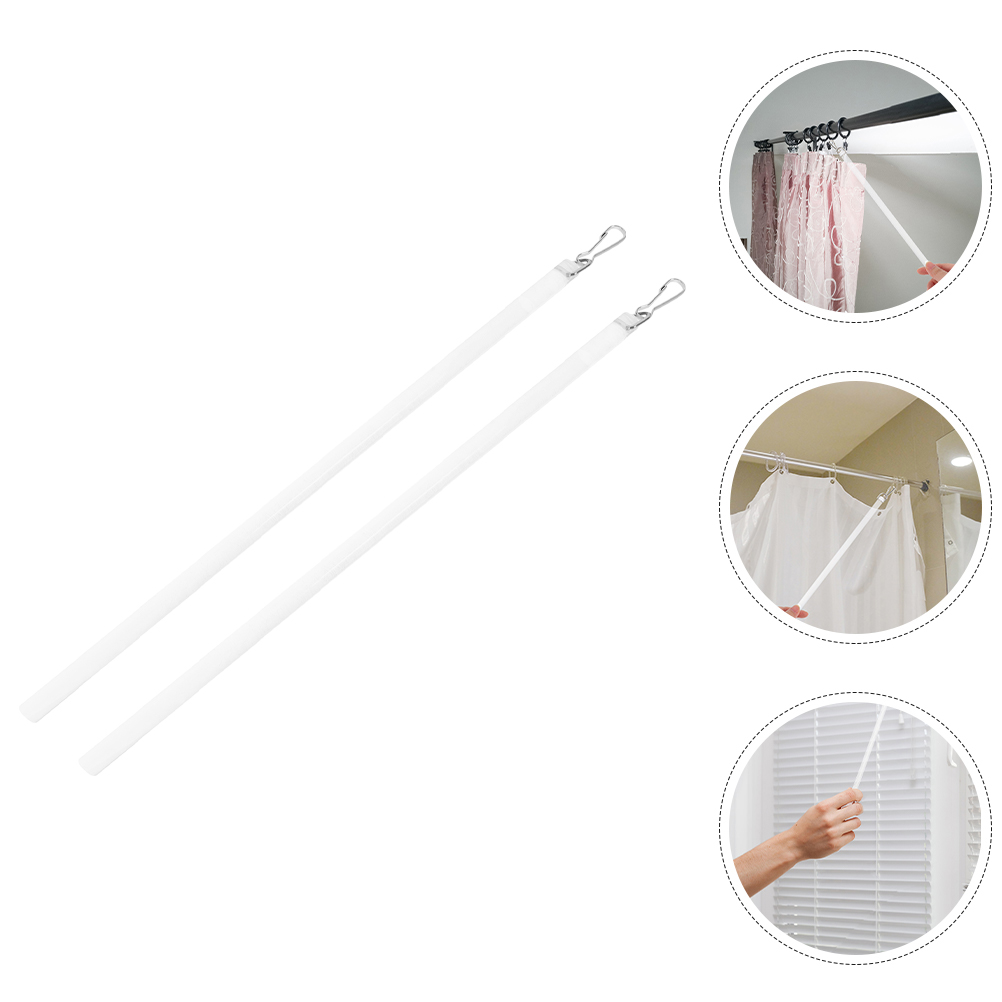 Baguette de rideau en acrylique avec crochet, baguette de rideau transparente, baguette de nervure d'ouverture, accessoires de rideau transparents, draperie universelle, le plus récent