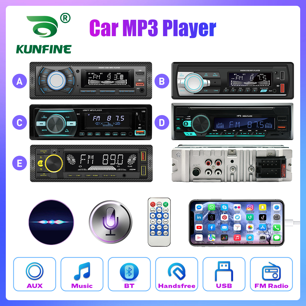 Reproductor MP3 de Radio para coche, sintonizador FM, estéreo, USB, Audio para coche, estéreo, SD, TF, USB, reproductor Multimedia, Autoradio, Control remoto, Bluetooth, 1 din