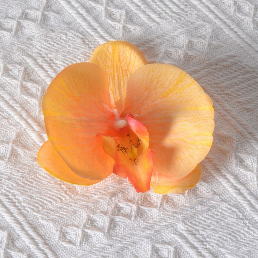 broszka DIY biżuteria zrobienie rękodzieło symulowane kwiat Wykonany ręcznie Akcesoria stroik motyl orchidea kwiat dekoracja spinka do włosów prezent: SZARY