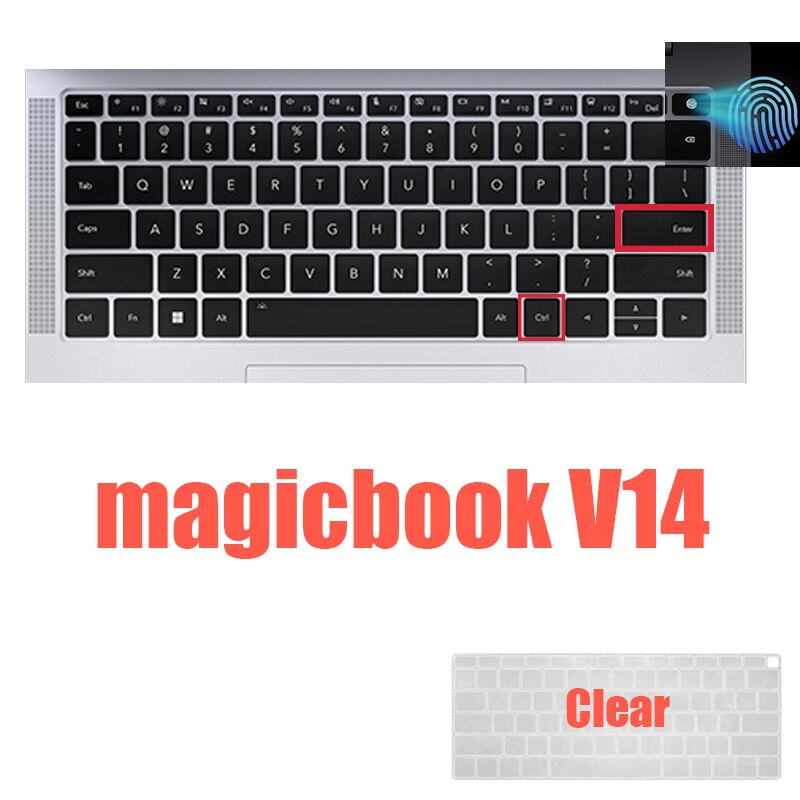 Tastatur Abdeckung für Huawei MateBook 13S 14S D14 15 16 X Profi 13 zoll E B B3 B5 Laptop magicbook Schutz Haut Film fallen Silikon: magicbook V14