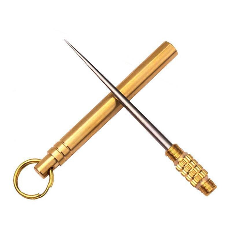 Titanium Toothpick Portable Brass Integrated Toothpicks Portable Fruit Pick Toothpicks Stronger Than Dental Floss