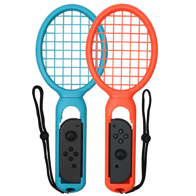 ABS Gamepad Impugnatura Per Nintend Interruttore Joypad Controller di Gioco Del Supporto Del Basamento per Nintend Interruttore di Sinistra A Destra: Red blue Racket