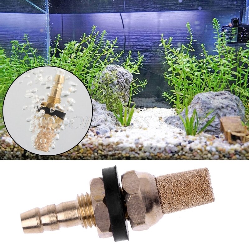 1pc akvarium kobber boble sten fisk tank luft øge pumpe