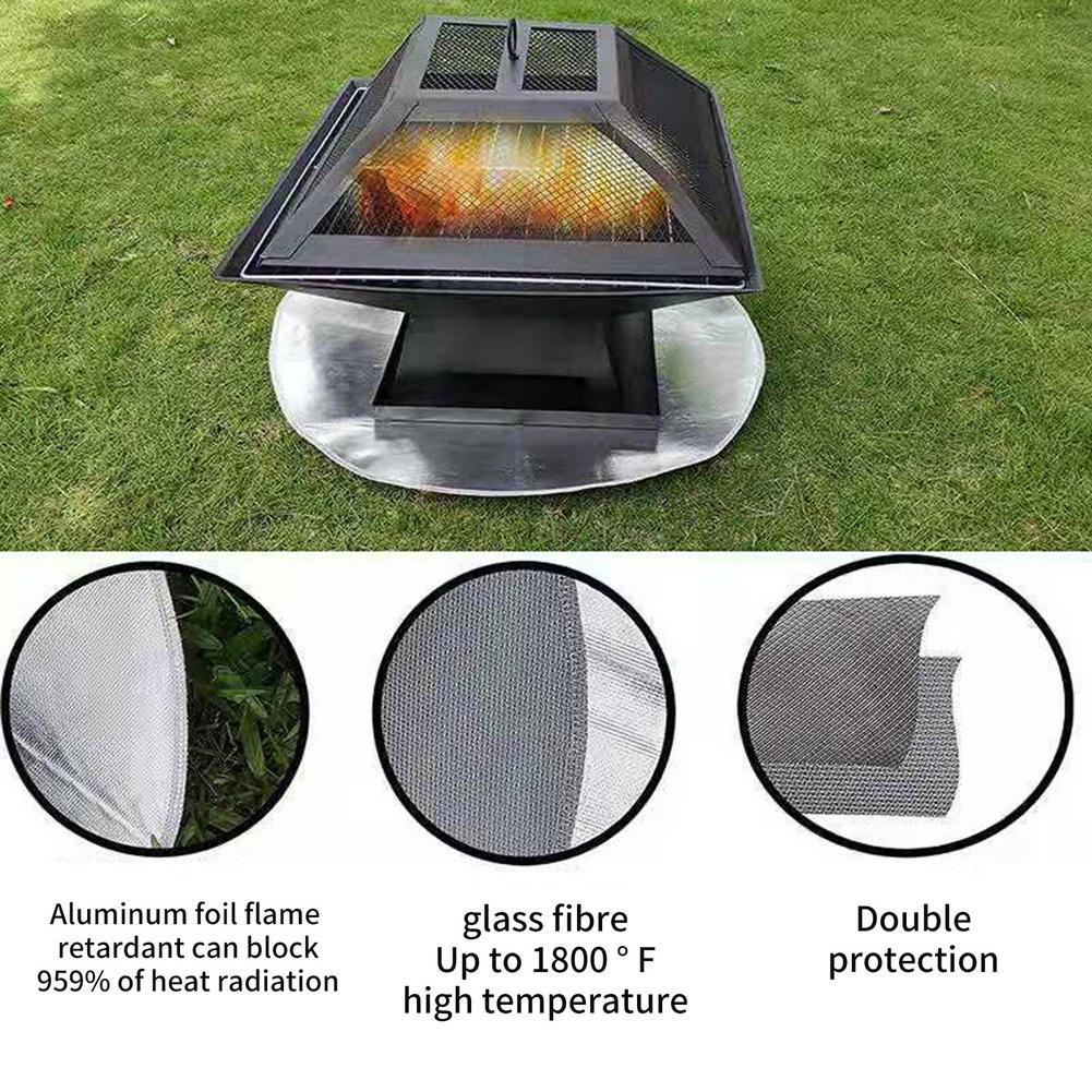 BBQ Feuerfeste matt Feuer Grube Pad Grill Spritzer Wärme Beständig Teppich Für Terrasse Hinterhof Boden draussen Rasen Abdeckung Für Deck