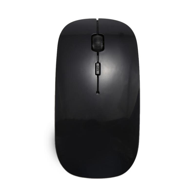 1600 DPI USB Optical Wireless Computer Mouse 2.4G Receiver Super Slim Mouse For Laptop PC Computer USB Receiver: type2 black