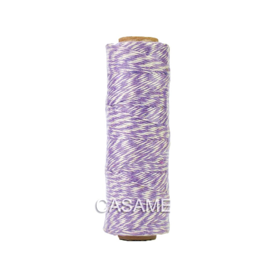 100% Natuurlijk Katoen Touw 4ply (100Yards) 1 Pcs Dunne Bakkers Touw Kleur Baker Touw Zilver Goud Rood Roze Katoen String Kleur: light purple