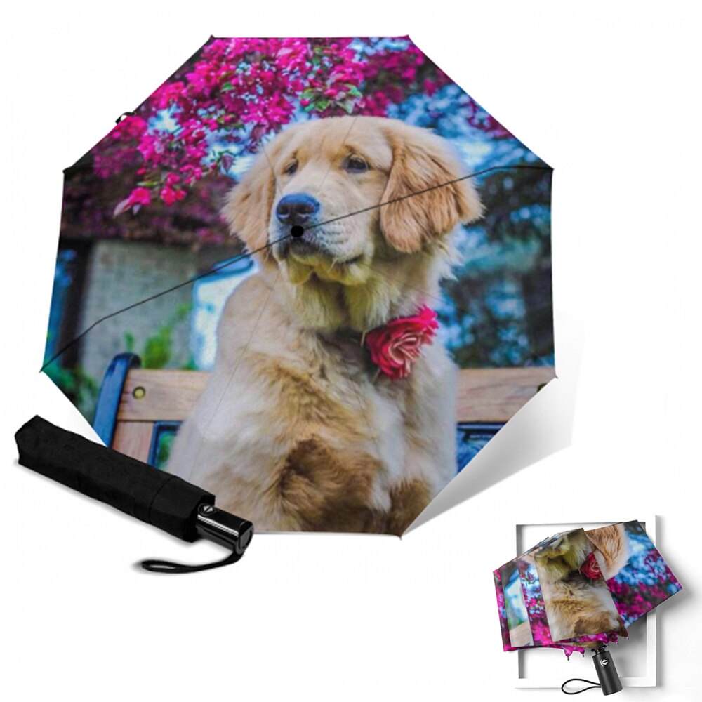 Sombrilla de automática para perro, sombrilla de Anti UV para mujer, sombrilla plegable para 3 personas, paraguas para niños lluviosos, para hombre: YSA1818