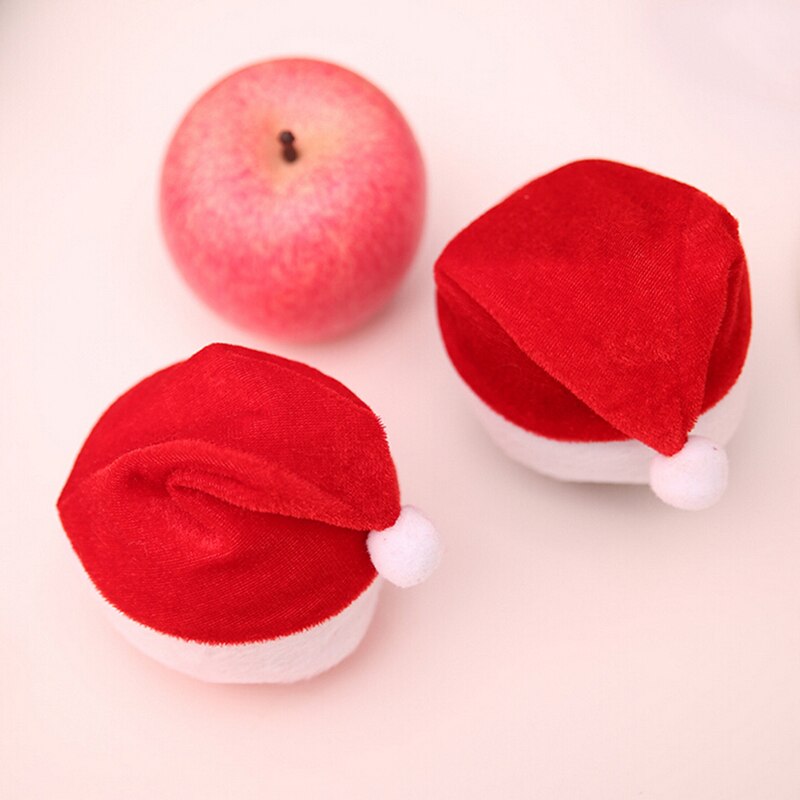 1pc mini nukkaa santa claus hattu christmas xmas apple top topper sisustus