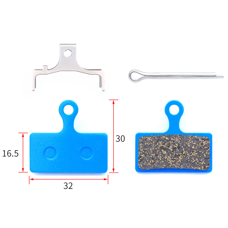 4 pares MTB freno de disco de bicicleta almohadillas para Shimano G01S G03A XRE Br-M9000 seis M6000 M675 bicicleta hidráulica Alfine S700 Deore M615: Azul