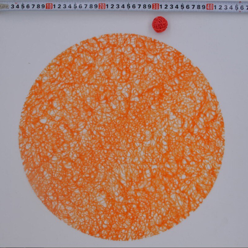 38cm Circle Coasters Transparent Crystal Pad Slip-... – Grandado